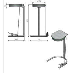 Support pour sacs poubelle sur pied avec couvercle | Technique
