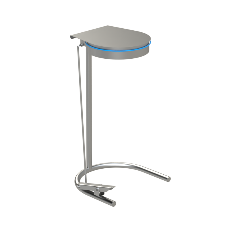 Support pour sacs poubelle sur pied avec couvercle | Acinox