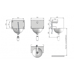Lave-mains hémisphérique - commande automatique | Acinox
