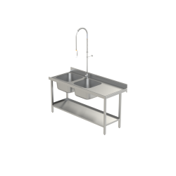2-tray sink