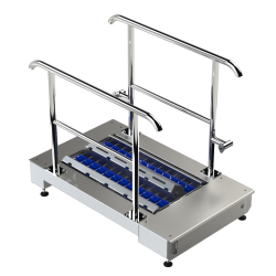 Lave-semelles compact motorisé - Passage en continu | Acinox