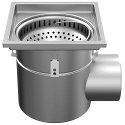 Siphon Hygienic Design sortie latérale| Acinox