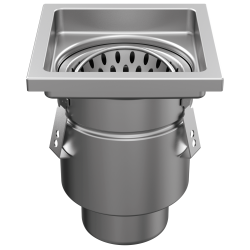 Siphon Hygienic Design sortie verticale| Acinox
