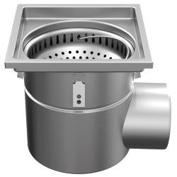 Siphon Hygienic Design sortie latérale| Acinox