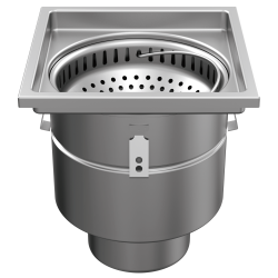 Siphon Hygienic Design sortie verticale| Acinox