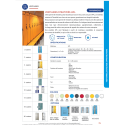 Vestiaires stratifiés HPL | Acinox